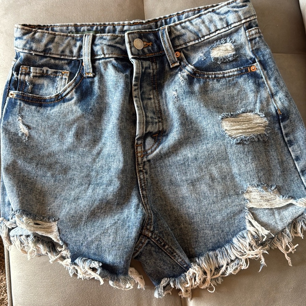 Wild Fable Blue Distressed Denim Shorts